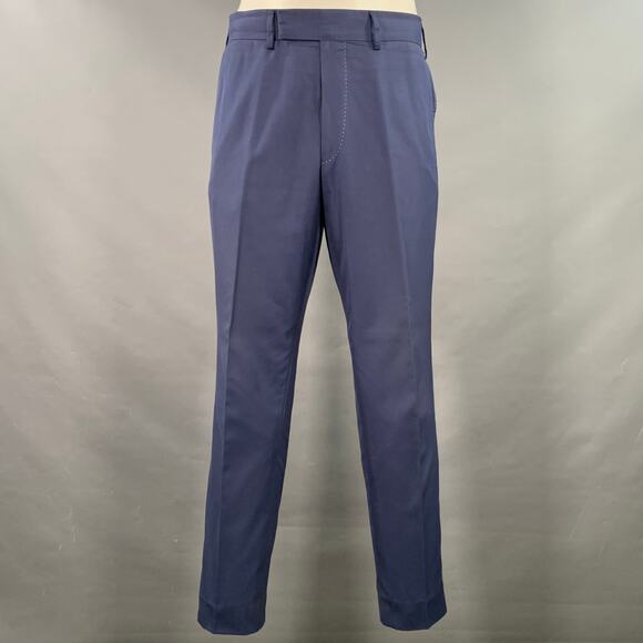 ASTOR & BLACK Size 44 Blue Contrast Stitch Single Breasted Notch Lapel Suit - Picture 4 of 16